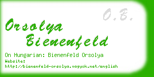 orsolya bienenfeld business card